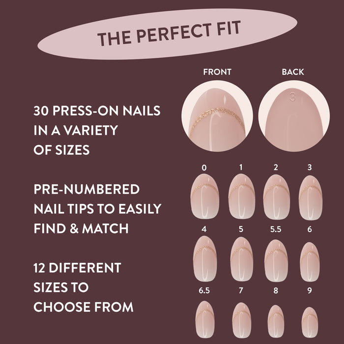 Style It Like Sabrina Gold Outline French Tip Press-On Nails