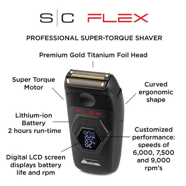 Stylecraft FLEX  Shaver with Super-Torque Motor # SC806B - Palms Fashion Inc.