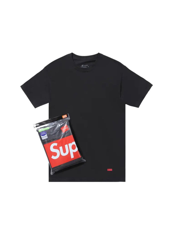 SUPREME 3 PACK TAGLESS BLACK T-SHIRTS (BRAND NEW)
