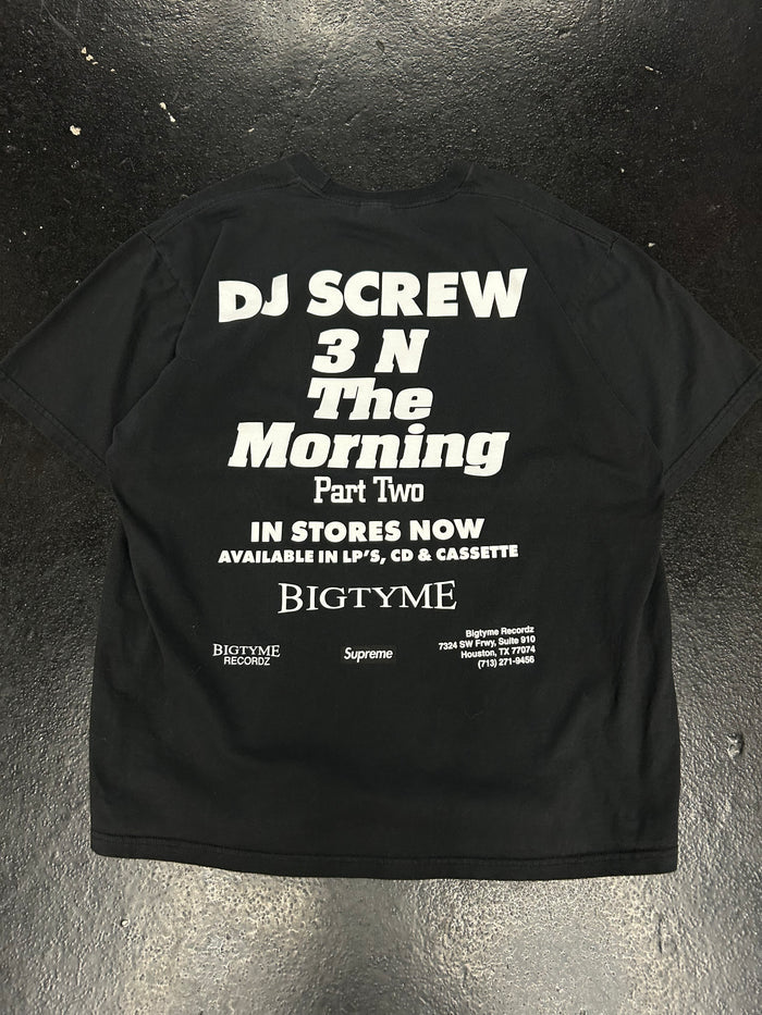 SUPREME SCREWED UP CLICK BLACK TEE (PRE-OWNED)