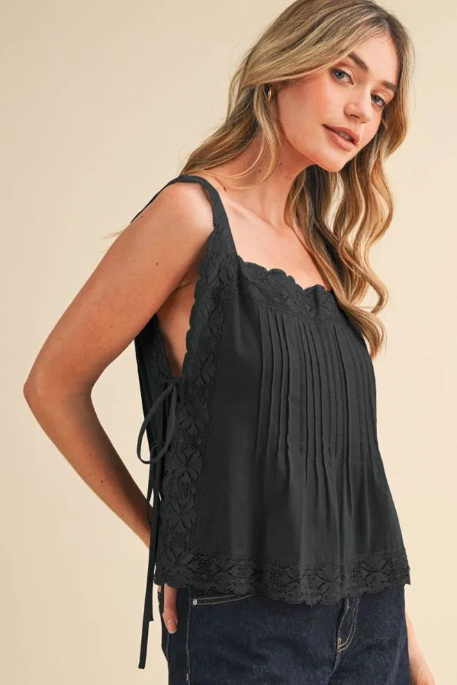 Sweetheart Stitch Tie Top