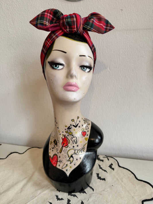 Tartan headscarf