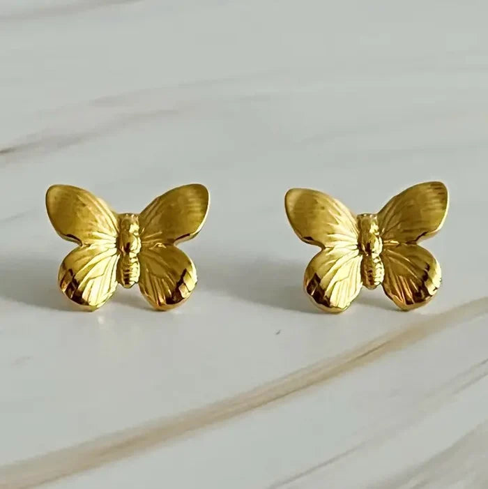 The Butterfly Studs-Gold