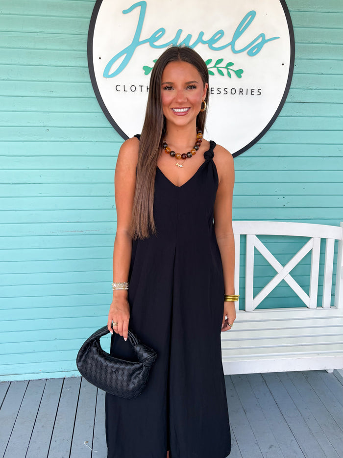 The Dylan Twisted Dress-Black