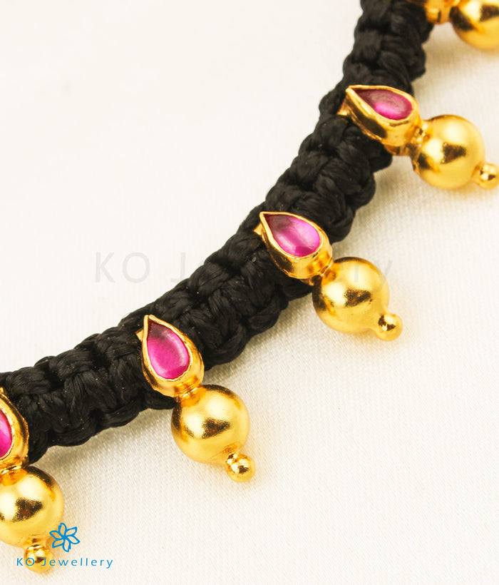 The Pahal Silver Choker Necklace (Red)