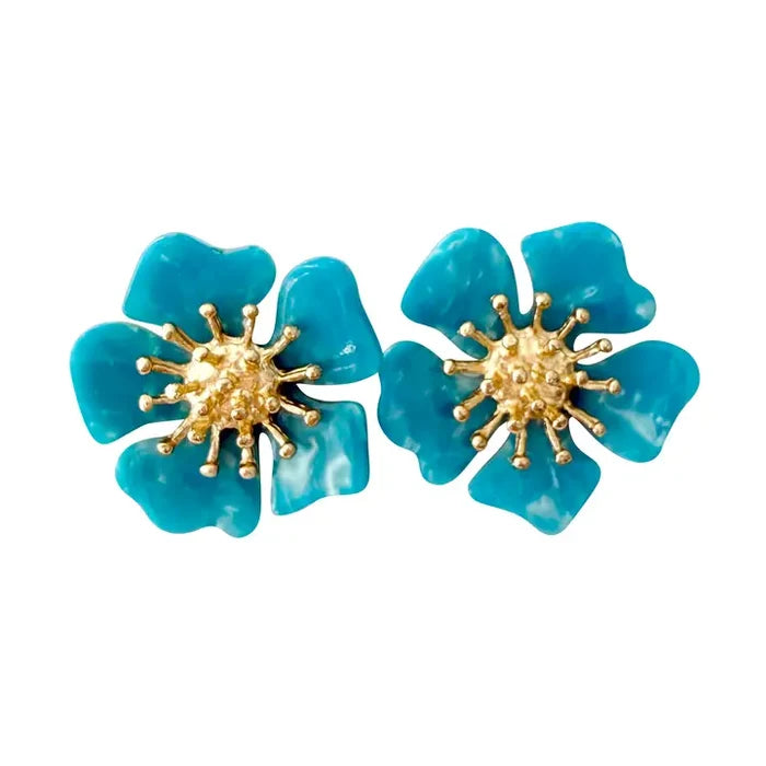 The Torunn Flower Earring-Turquoise