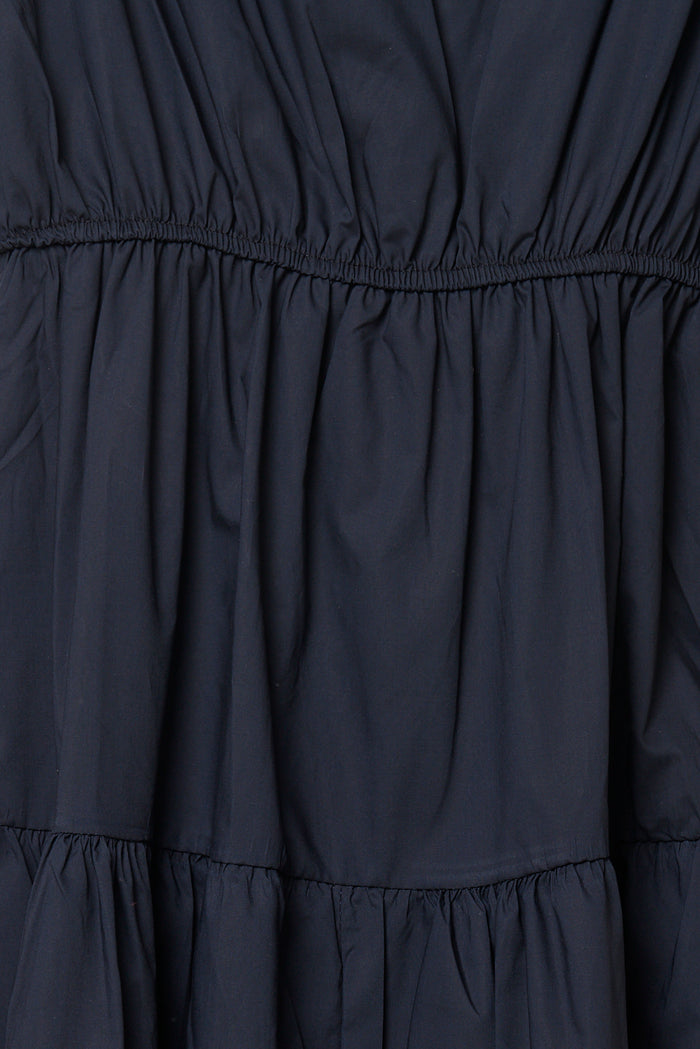 Tiered sleeveless midi dress wholesale