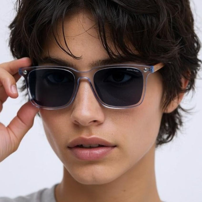 Transparent Brown Rectangle Full Rim