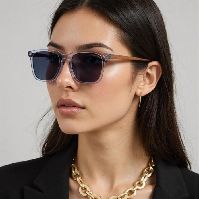 Transparent Brown Rectangle Full Rim