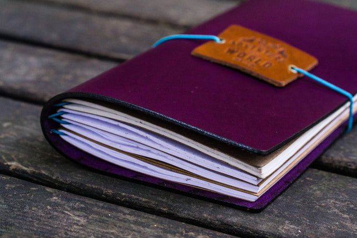 Traveler's Notebook Leather Cover-Purple