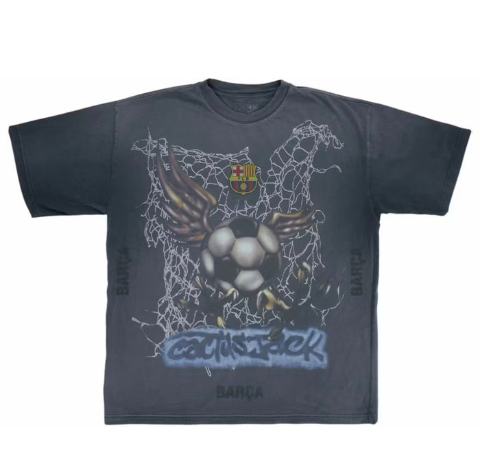 TRAVIS SCOTT X FC BARCELONA WASHED SPRAY LOGO (BRAND NEW)