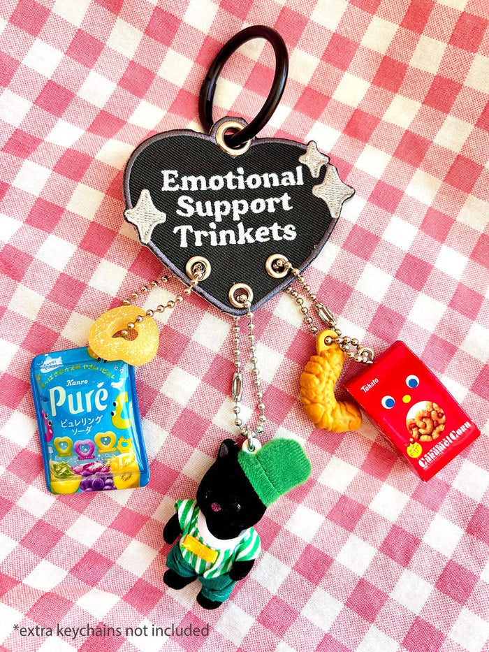 Trinket Holder Keychain Emotional Support Trinket Heart