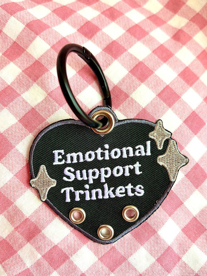 Trinket Holder Keychain Emotional Support Trinket Heart