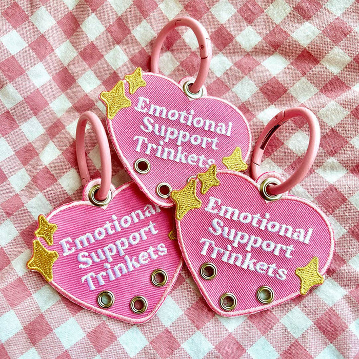 Trinket Holder Keychain Emotional Support Trinket Heart