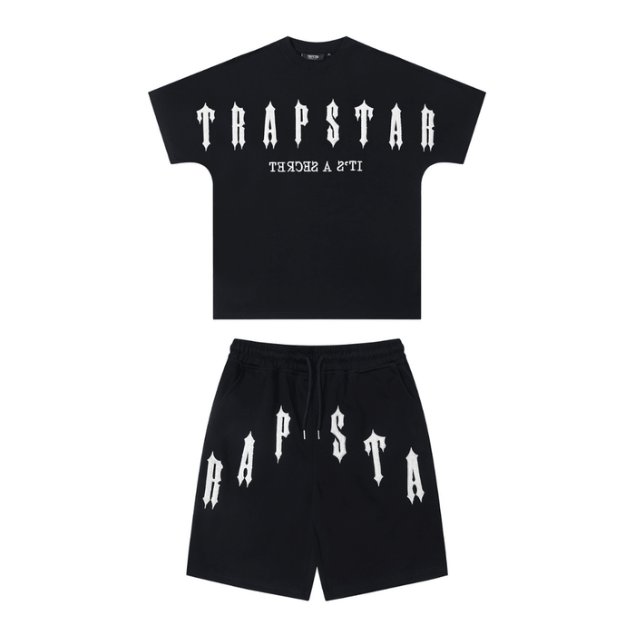 "TS" Short Set Black White