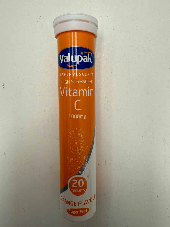 Valupak Vitamin C 1000 mg Effervescent Tablets 20s