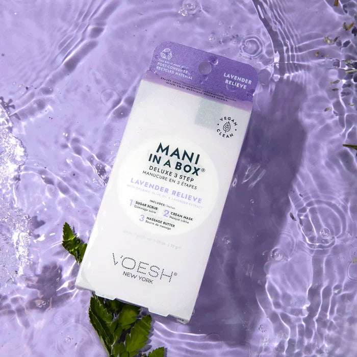 Voesh 3 Step Deluxe Mani in a Box Lavender Relieve