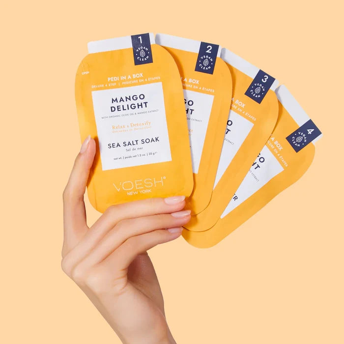 Voesh 4 Step Deluxe Pedi In A Box Mango Delight