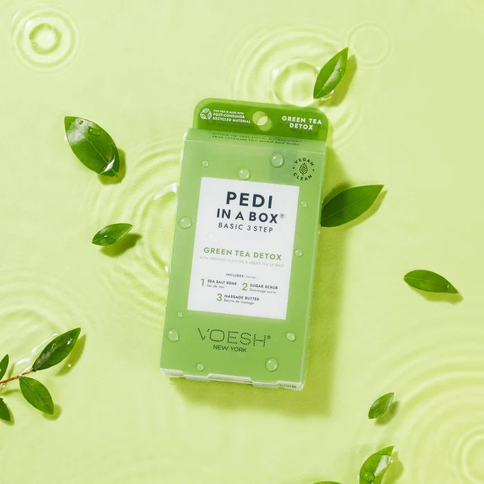 Voesh Basic 3 Step Pedi In A Box Green Tea Detox