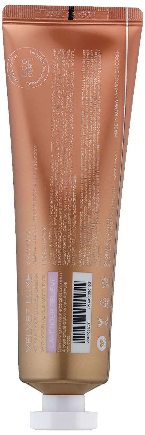 VOESH Velvet Luxe Vegan Body & Hand Creme Lotion - Lavender Relieve 3 oz