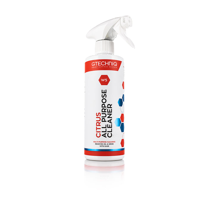 Gtechniq W5 Citrus All Purpose Cleaner 500 milliliter front view on a white background.
