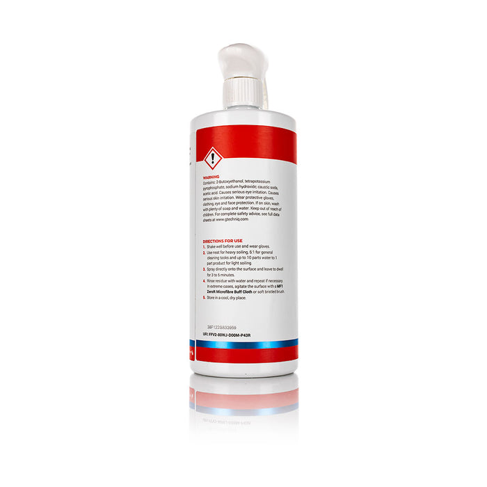 Gtechniq W5 Citrus All Purpose Cleaner 1 Liter Back view on a white background.