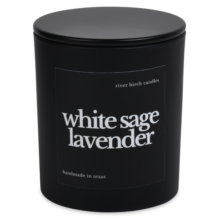 White Sage Lavender - 10 oz Black Jar