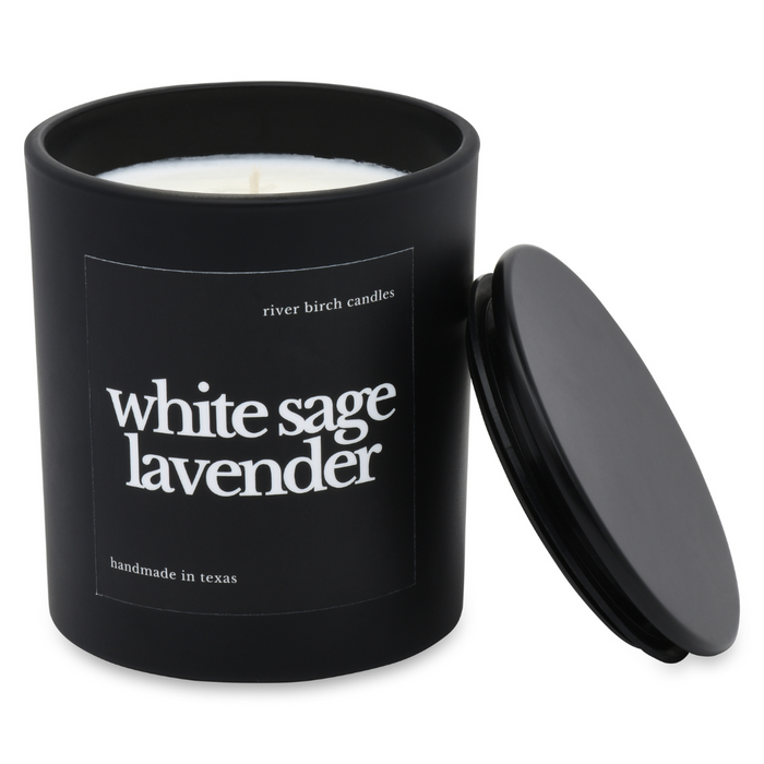 White Sage Lavender - 10 oz Black Jar