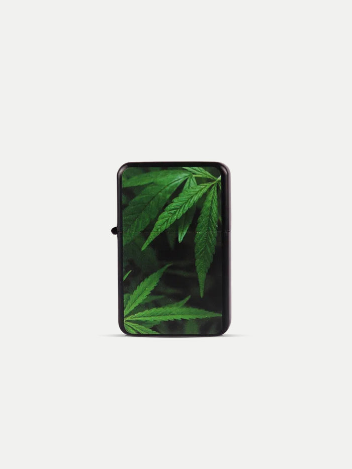 Windproof Metal Lighter Refillable | Leaf-Image 2