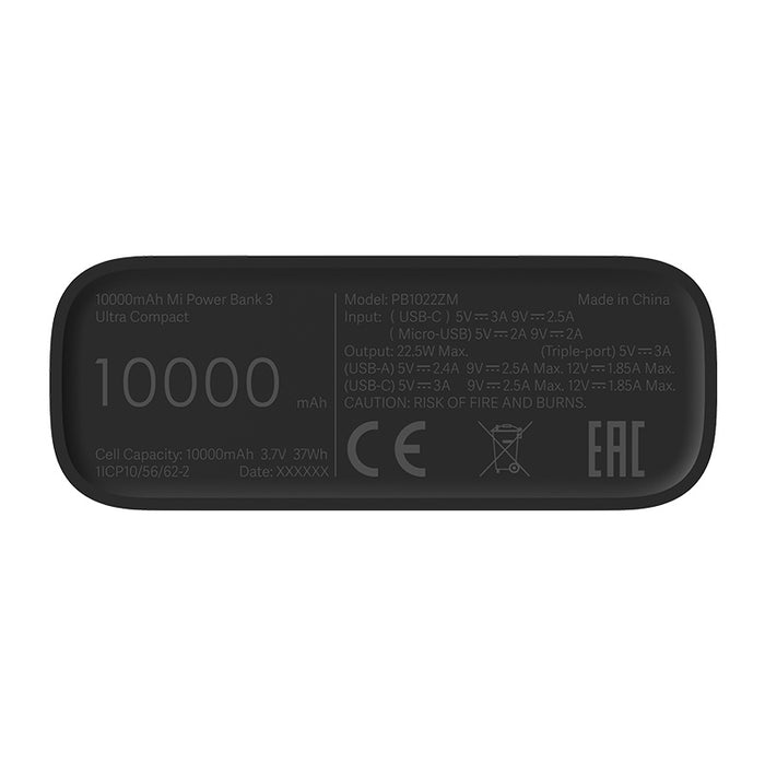 Xiaomi 10000mAh Mi Power Bank 3 Ultra Compact